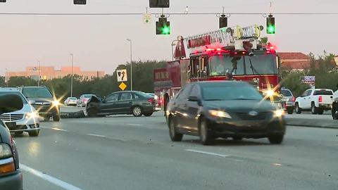 Crash on Daniels Parkway slows traffic