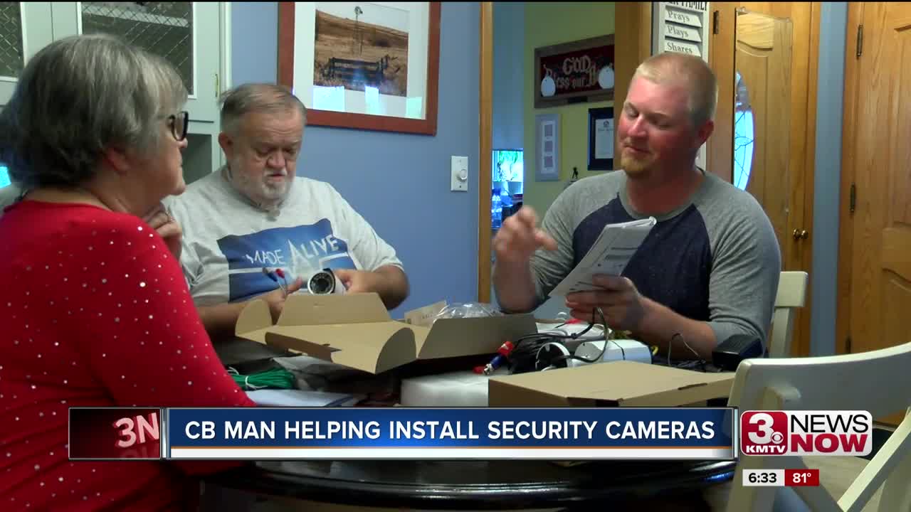 CB Man Helping Install Security Cameras