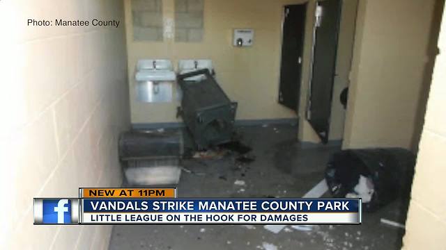 Vandals caught on security cameras destroying property at local baseball fields