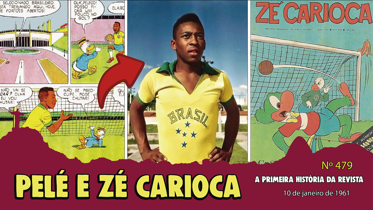 Pelé e Zé Carioca - Edição de estreia do Zé na revista 479 - Quadrinhos Disney