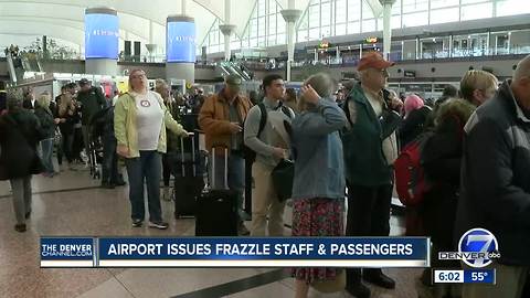 DIA issues frazzle staff and passengers