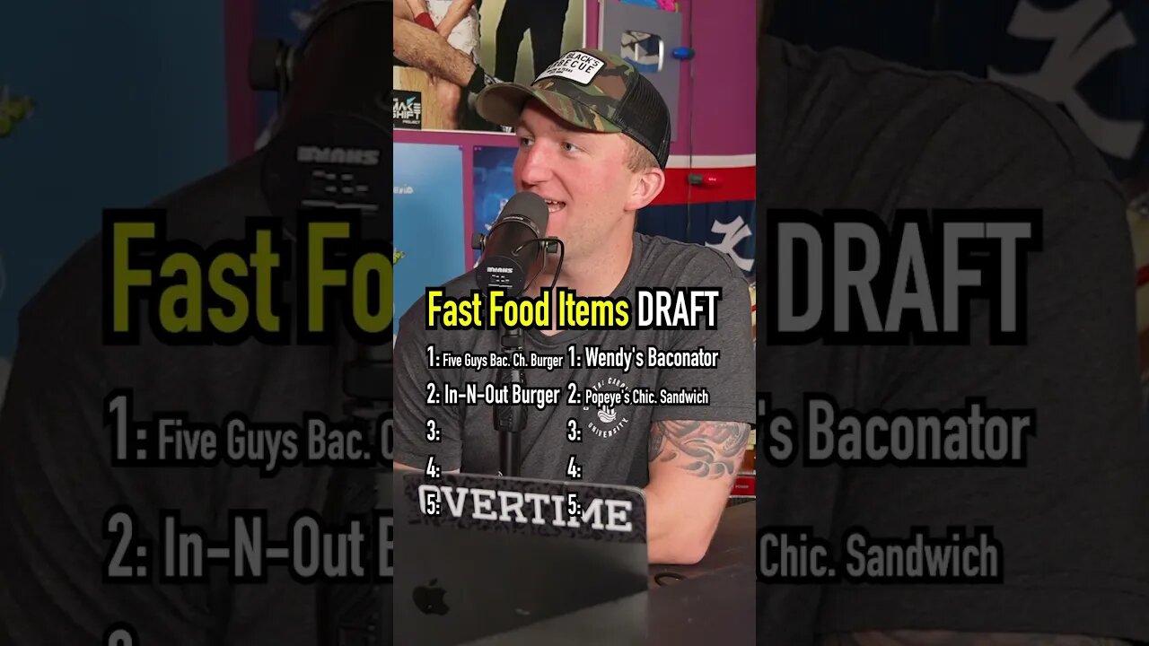 DRAFTING the Best Fast Food Items!! Who Won? #shorts #fastfood #draft