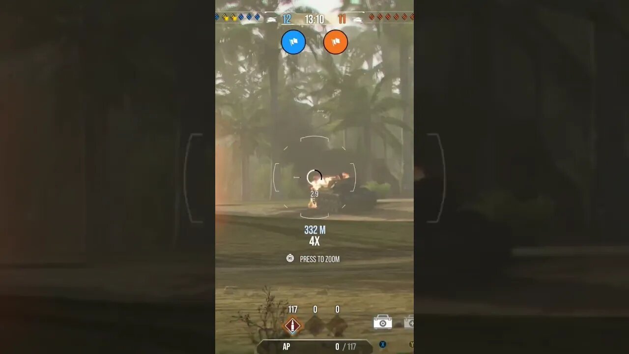 World of Tanks: Last shot on one and watched the other get destroyed quick. lol