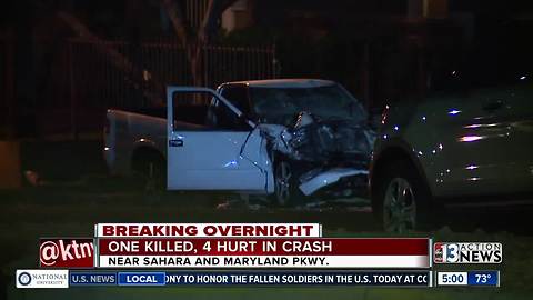 1 killed in crash near Sahara Avenue/Maryland Parkway