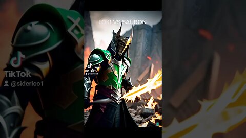 Loki VS Sauron #shorts #lordoftherings #mcu #lokiseries #theringsofpower #sauron #loki #midjourney