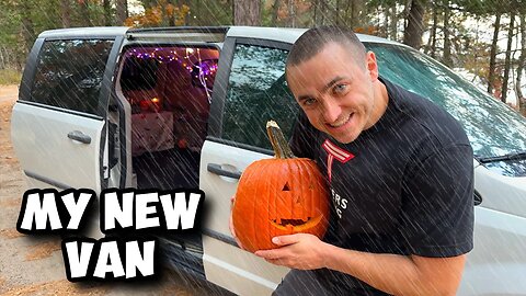 Solo Car Camping with New Van - High Wind and Rain ⛈️