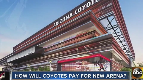 How will the Arizona Coyotes pay for the new arena?