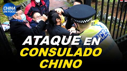 Xi Jinping amenaza a Taiwán. Manifestante es arrastrado y golpeado en consulado chino