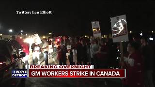 General Motors workers on strike at Ontario plant