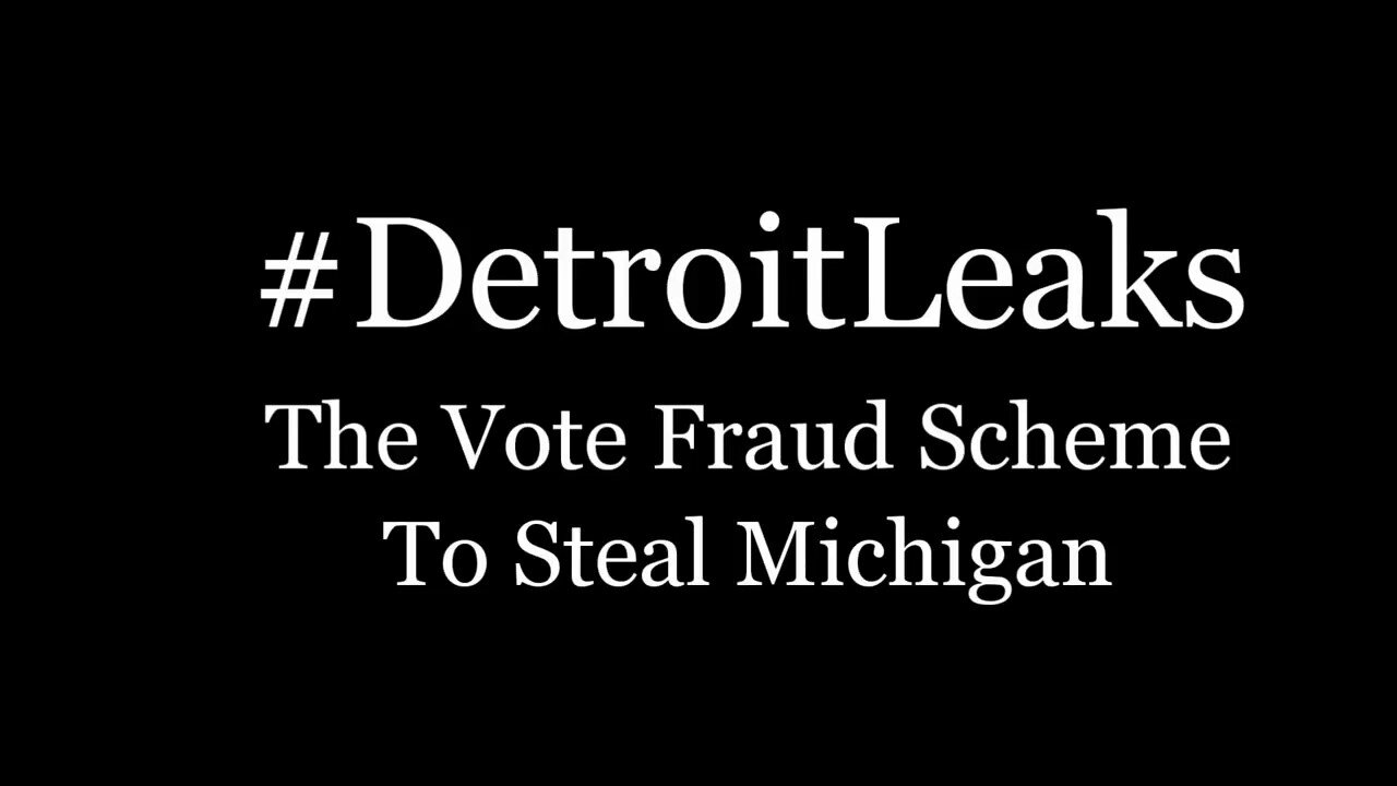 2020 Detroit Michigan VOTE FRAUD SCHEME