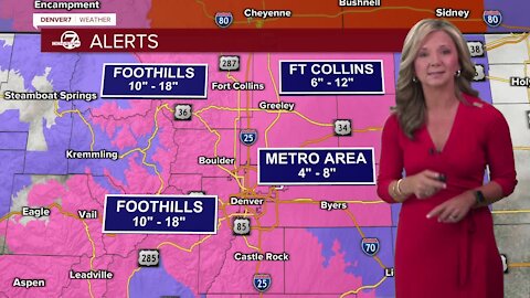Bands of heavy snow possible Sunday morning