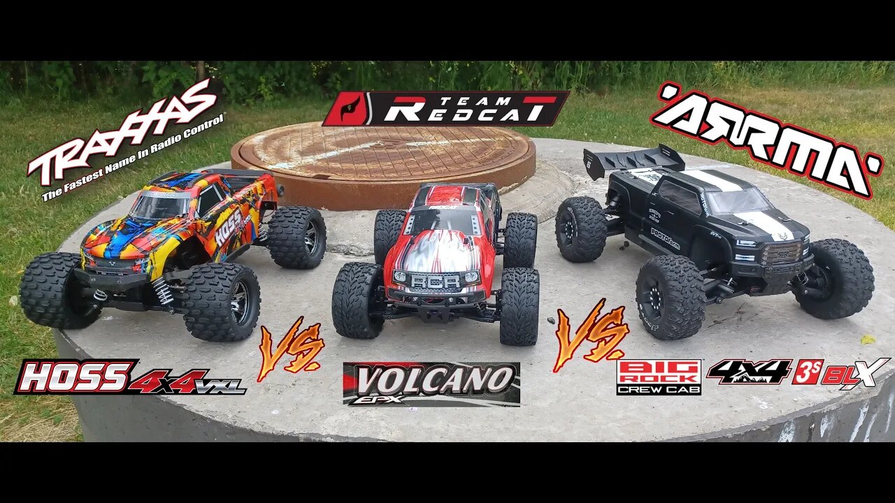 Traxxas Hoss vs Redcat Volcano vs Arrma Big Rock vs THE BASH