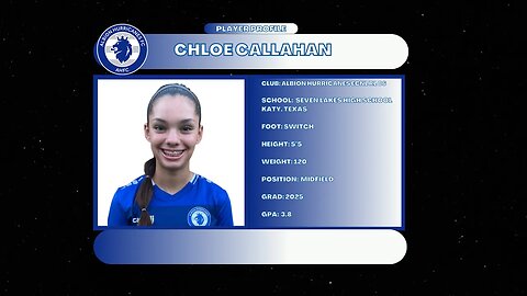 Chloe Callahan (Albion Hurricanes 06 ECRL, 3.8 GPA, Class of 2025)