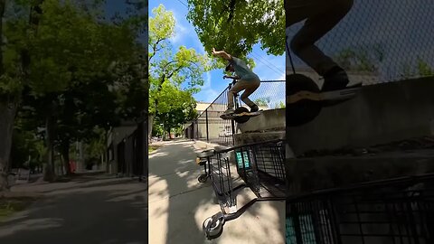 The BEST way to jump a shopping cart #onewheel