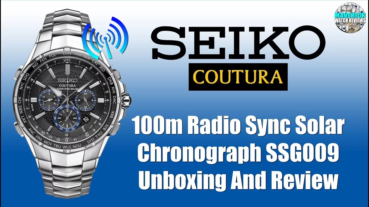 Tons Of Features! | Seiko Coutura 100m Radio Sync Solar Chronograph SSG009 Unbox & Review