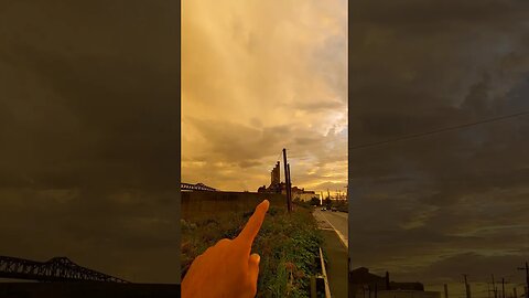 sunset rainbow and abandoned power station #sunset #rainbow #urbanexploration #kearnynj