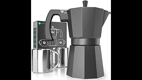 Coffee Gator Moka Pot - 6 Cup, Stovetop Espresso Maker