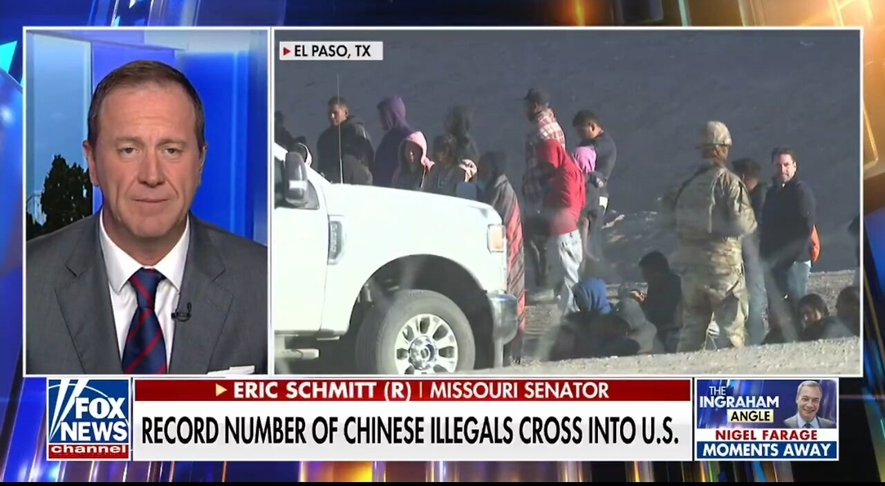 Sen Eric Schmitt Reveals A Staggering Number of Chinese Nationals Illegally Crossing The Border