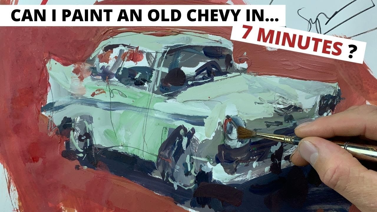 Acrylic Painting Demo Using Old Chevy