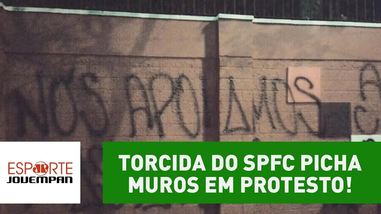 ACABOU A PAZ! Torcida do São Paulo picha muros em protesto!