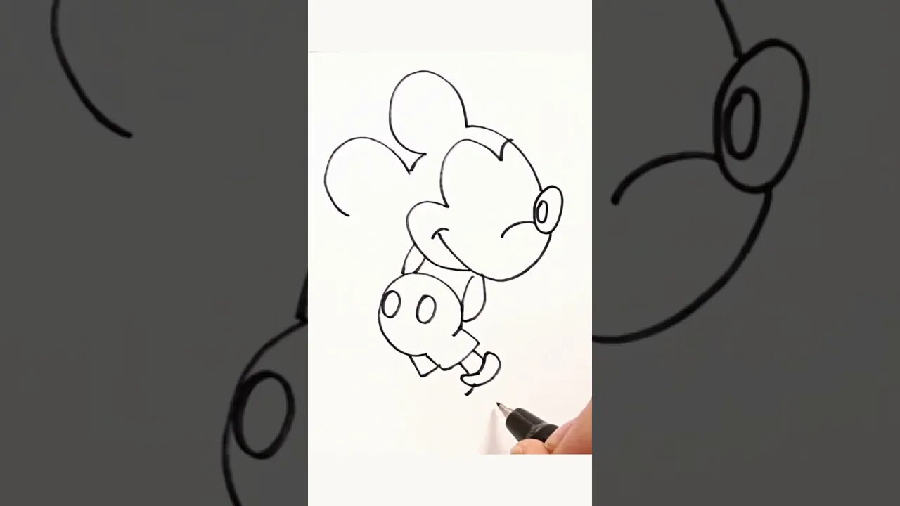 How to draw and paint Mickey Mouse in an easy and fun way #shorts