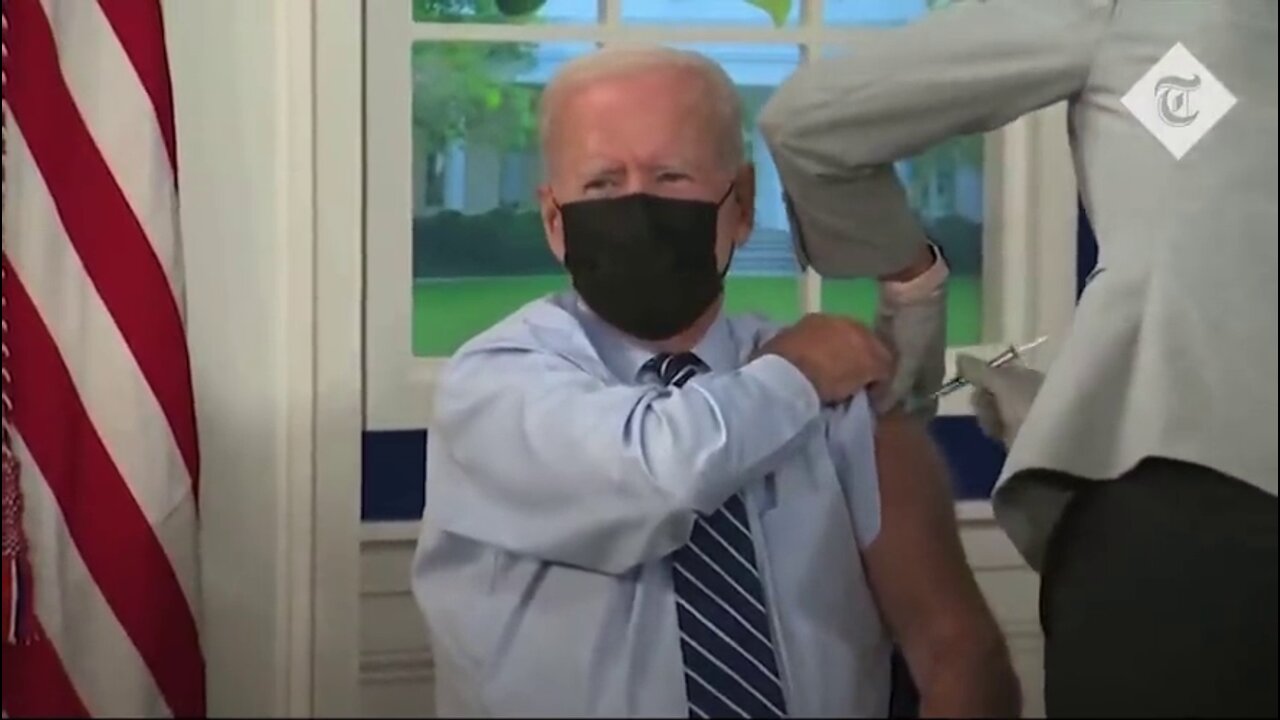 MASKED AND CONFUSED: Biden peddles the death VAXX to the sheeple on live television