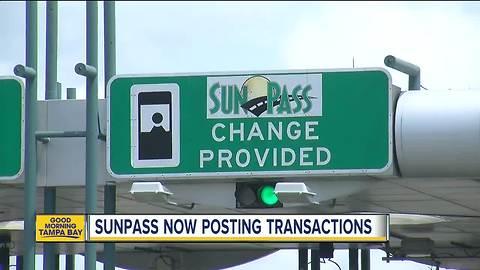 SunPass now posting transactions