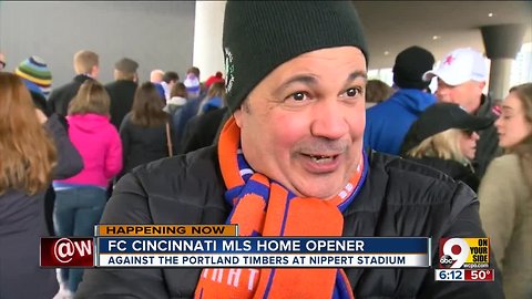 FC Cincinnati fans pack first MSL game with enthusiasm