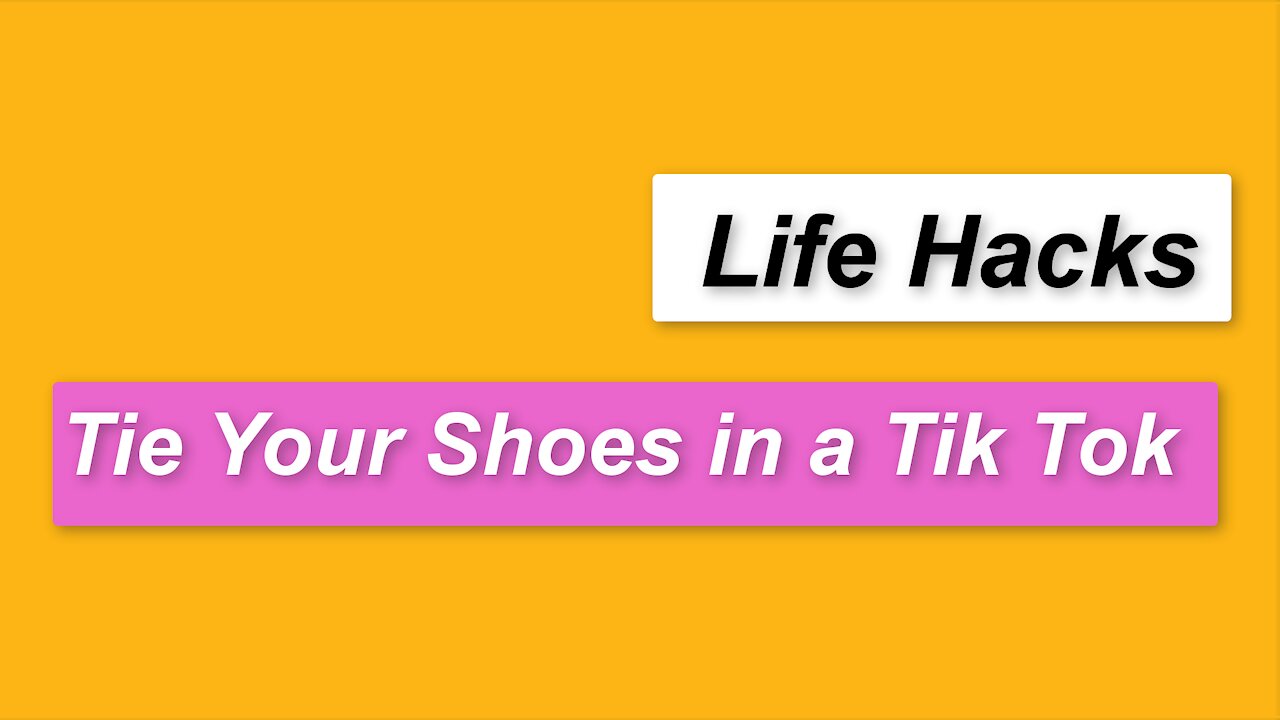 Egiada Life Hacks | Tie your Shoes in 1 Second