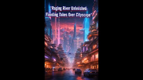 "Raging River Unleashed: Flooding Takes Over Cityscape"