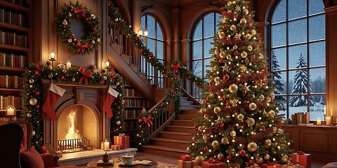 Christmas Jazz Music Instrumental Christmas Jazz Music with Fireplace