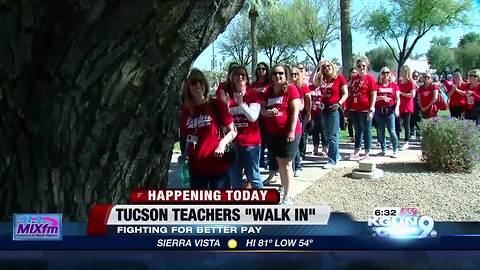 Teachers hold walk in to fight for higher pay