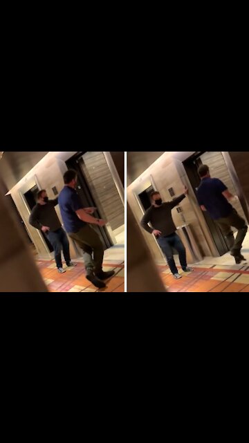 Dudes caught dancing while waiting for elevator in Vegas