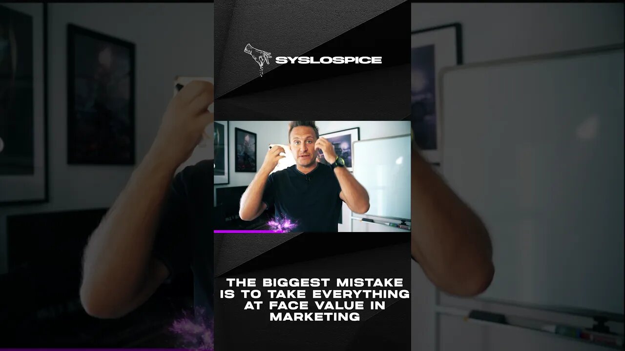 The Biggest Mistake is to take Everything at Face Value in Marketing - Robert Syslo Jr