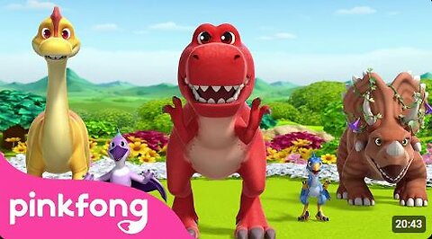 T-Rex Dance + more | Little Dino School [Ep 7-12] | Cartoon | Pinkfong Official