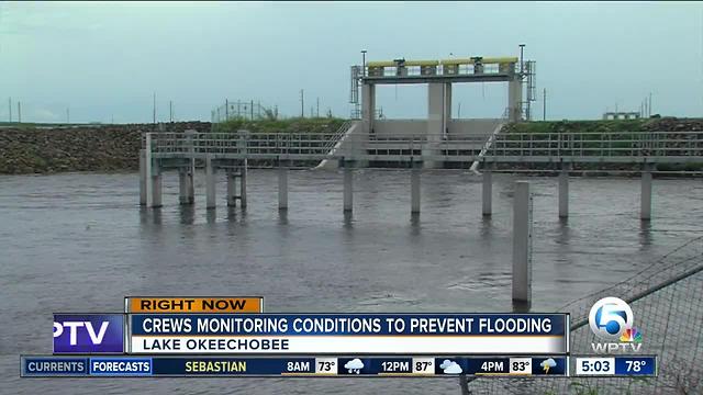 Crews monitoring conditions to prevent flooding at Lake Okeechobee