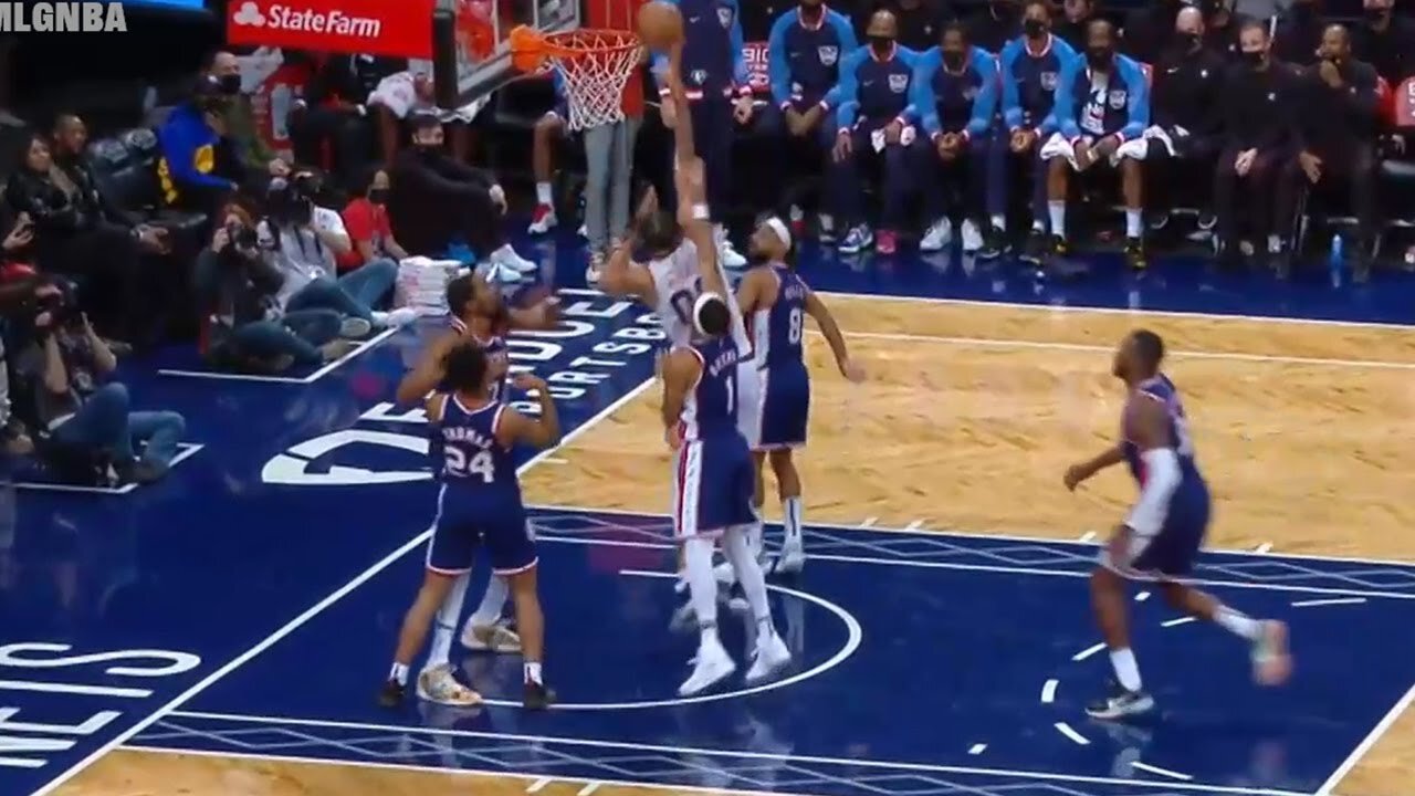 Javale McGee out there looking like he playing with his lil brothers