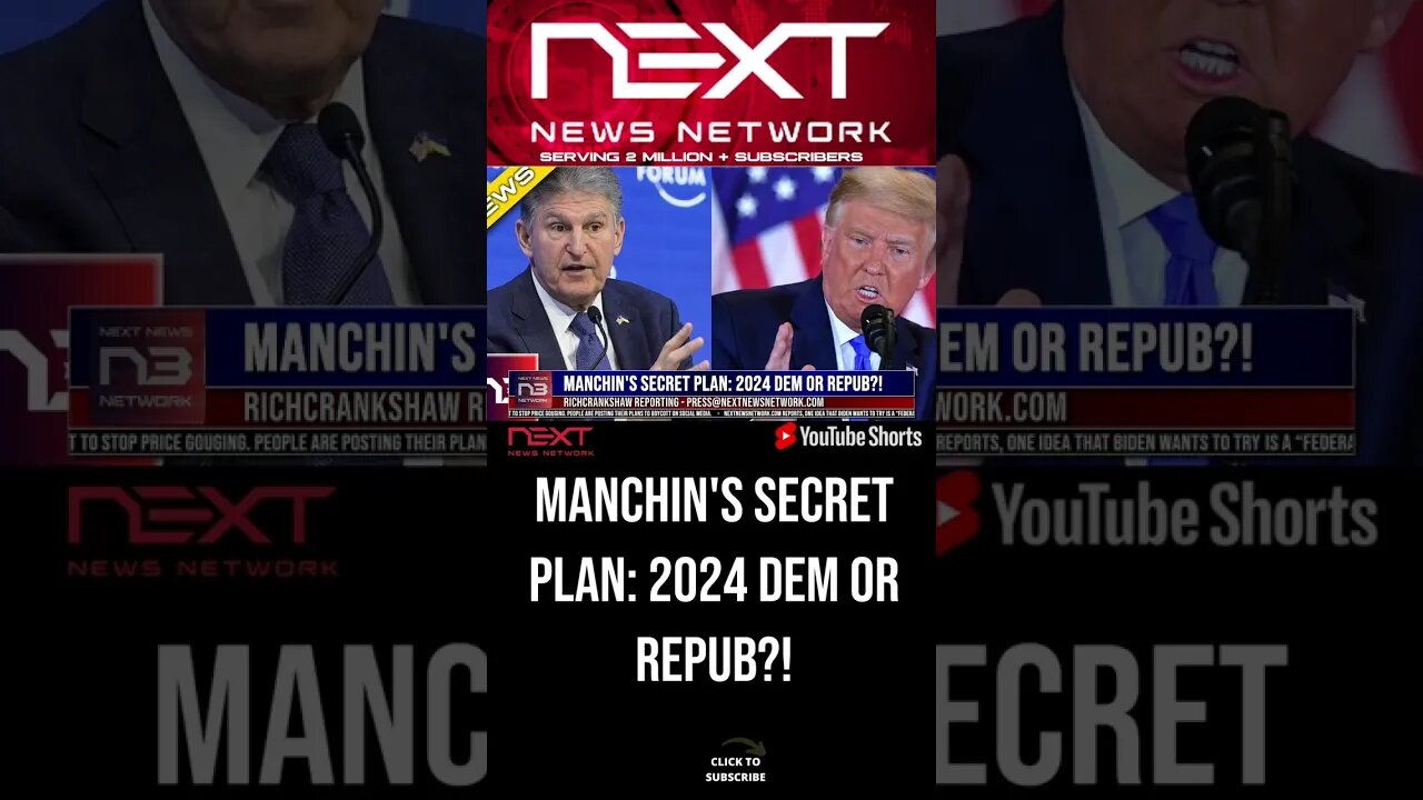 Manchin's Secret Plan: 2024 Dem Or Repub?! #shorts