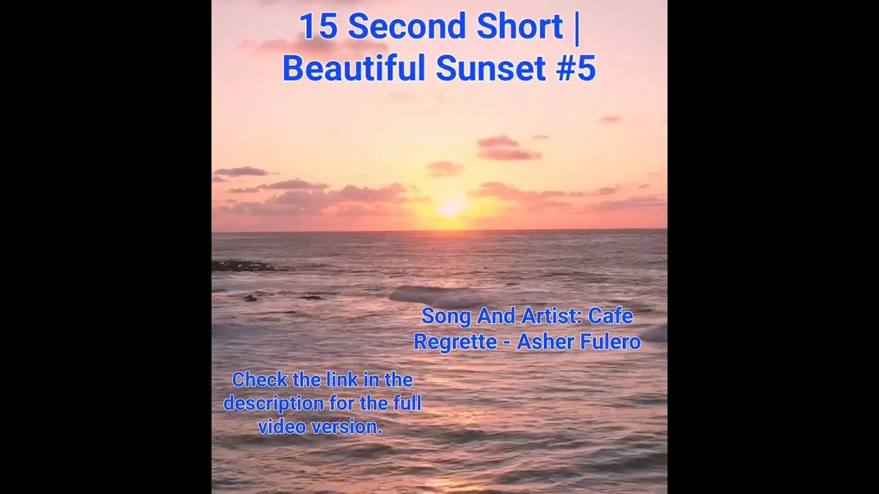 15 Second Short | Beautiful Sunset | Bright Mind Meditation Music #sunset #5 @Meditation Channel