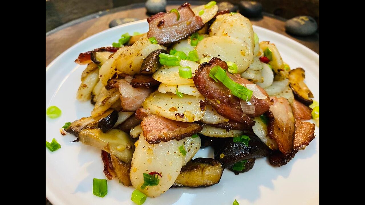 Bacon with Rice Cake Stir-fry 培根炒年糕