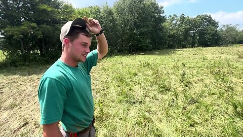 Isaac puts 800,000 lbs stocking density on Sericea Lespedeza with cow/calf mob with 30-minute moves.