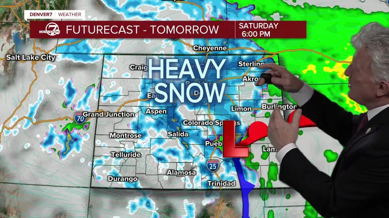 Heavy snow expected by Saturday afternoon, with more expected further north