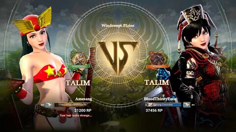 Talim (Amesang) VS Talim (BloodThirstyEmu) (SoulCalibur™ VI: Online)