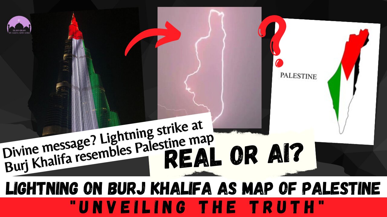 The Truth Behind the Viral Lightning on Burj Khalifa as the map of Palestine