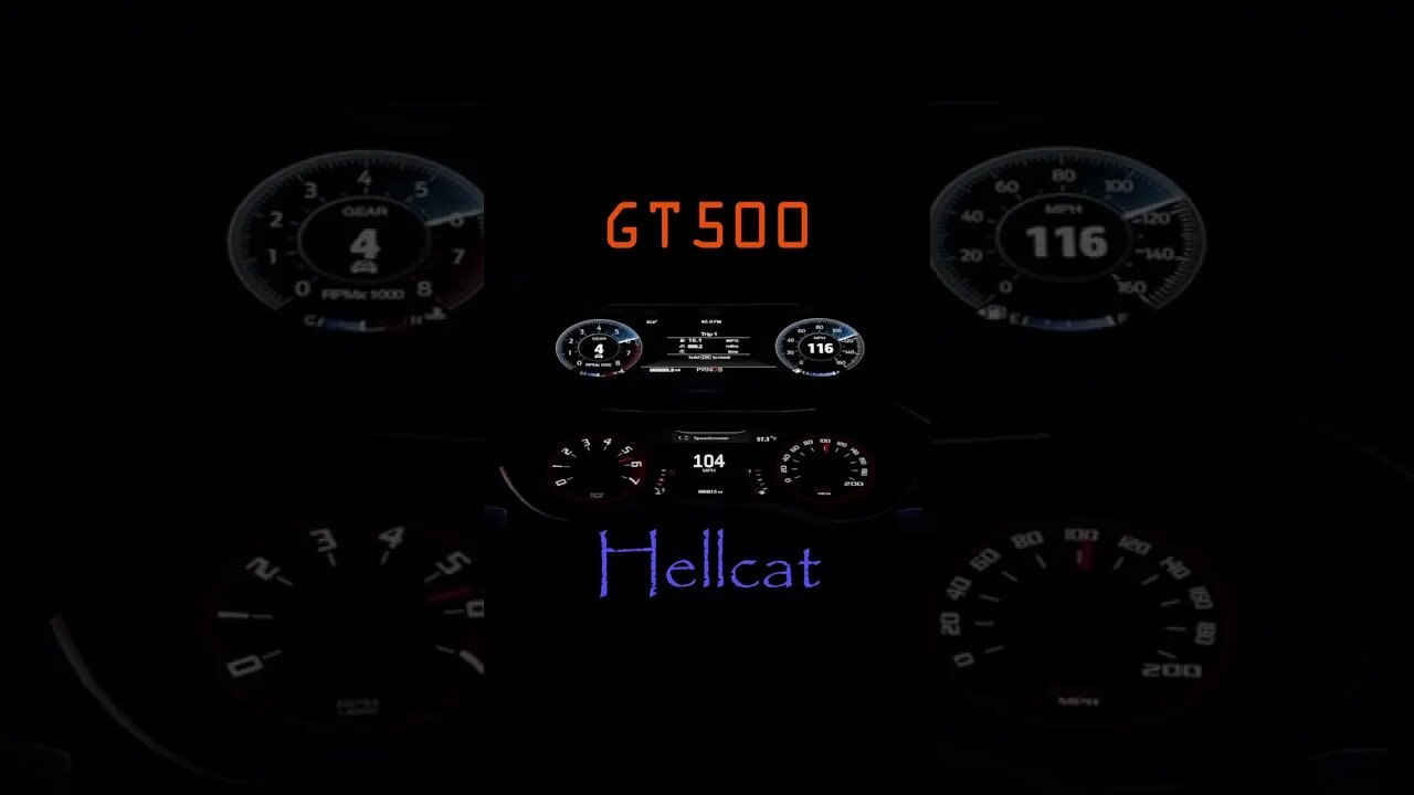 GT500 vs Hellcat Challenger Both Stock #shorts #forzahorizon5 #forza #gt500 #hellcat #racing