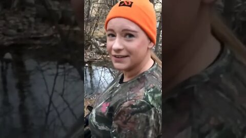 "I think I hit it in the butt" Emily's 1st Whitetail Buck!