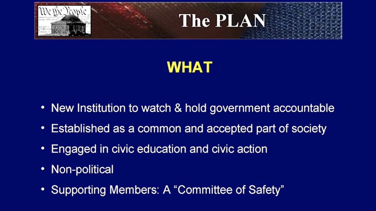 BOB SCHULZ: THE PLAN