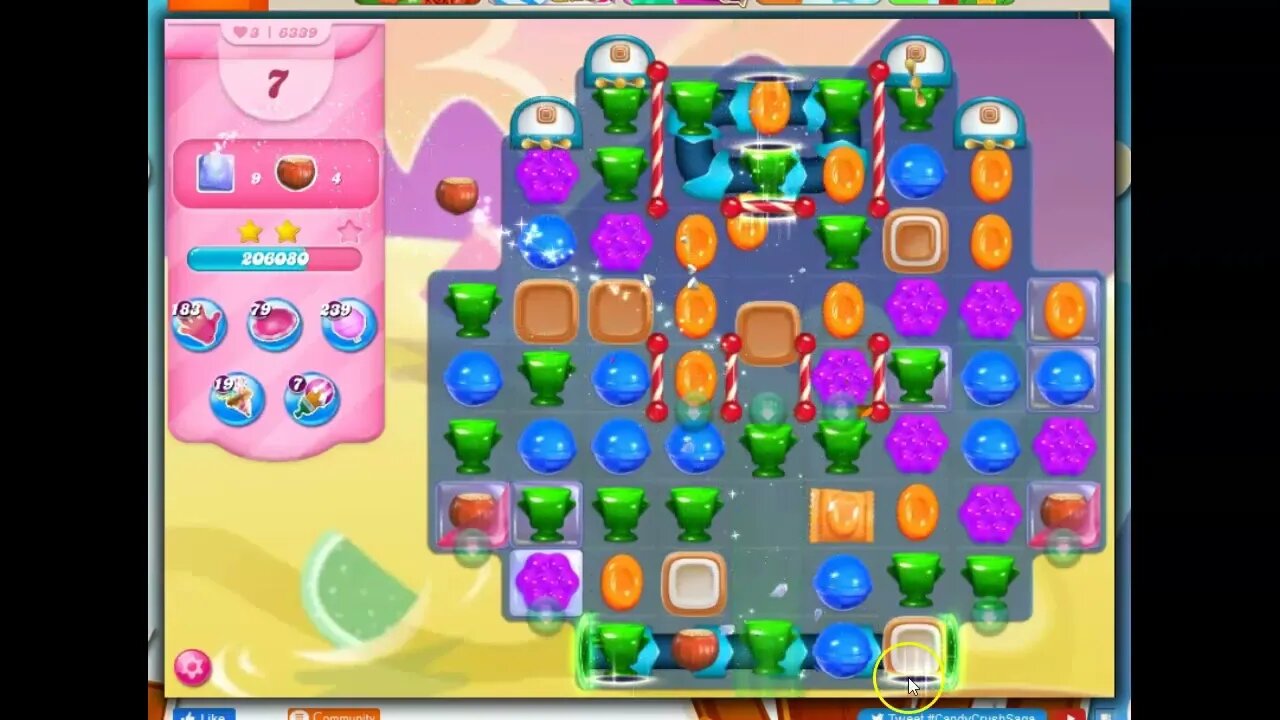 Candy Crush Level 6339 Talkthrough, 27 Moves 0 Boosters