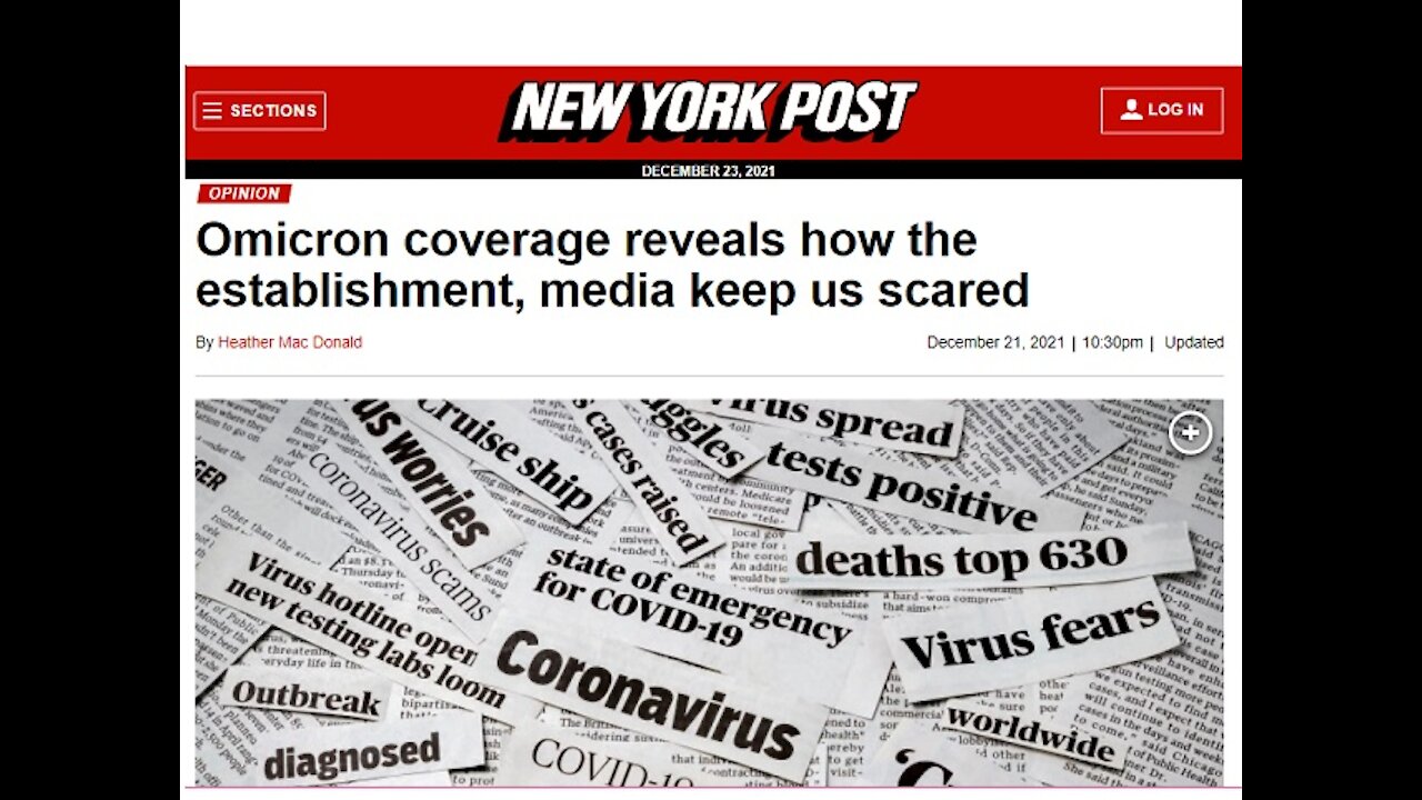 NY Post: Exposes Established Media Omicron Scare Tactics