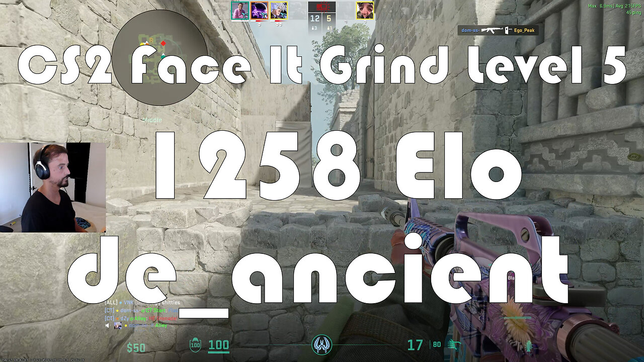 CS2 Face-It Grind - Face-It Level 6 - 1258 Elo - de_ancient